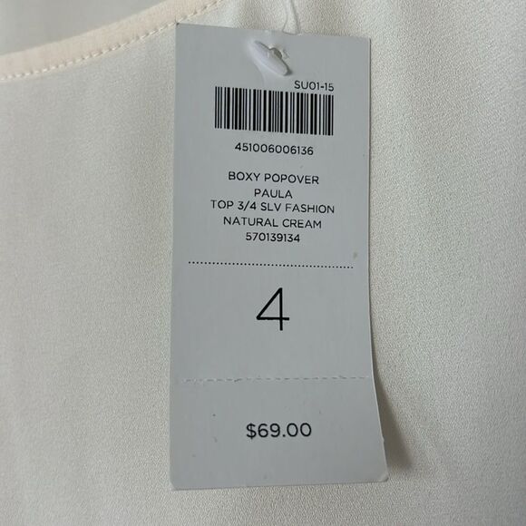 Chinos Boxy Popover Paula Top 3/4 Top - Picture 6 of 9